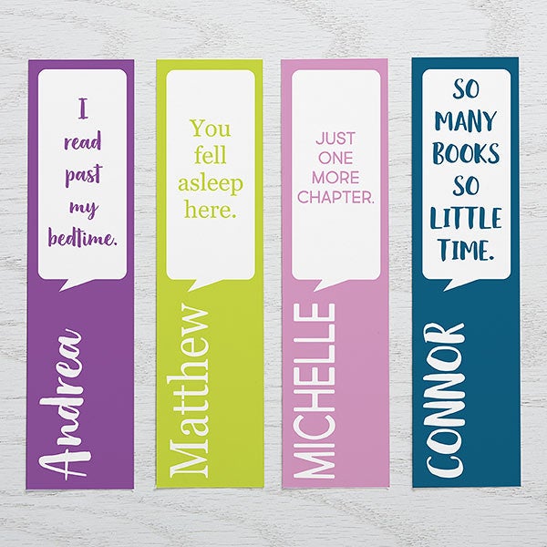 Personalized Paper Bookmarks Set Of 4 - Alphabet Fun