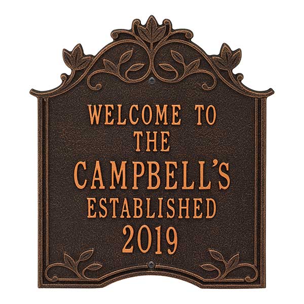 Personalized Outdoor Welcome Plaque - Hedra - 20243D