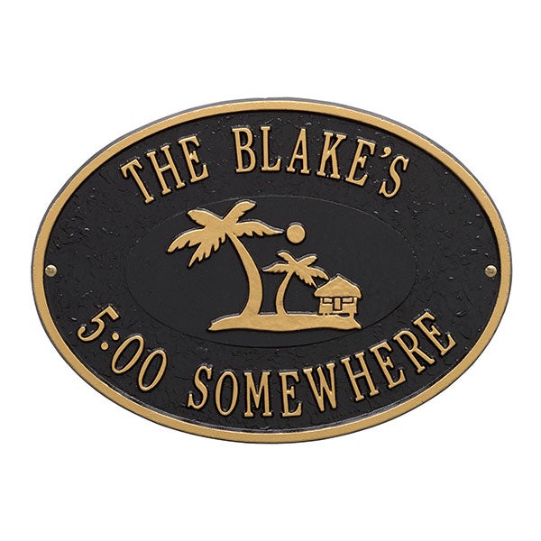 Island Time Personalized Outdoor Plaques - 20247D