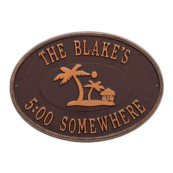 Island Time Personalized Outdoor Plaques - 20247D