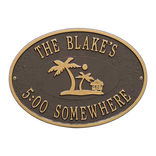 Island Time Personalized Outdoor Plaques - 20247D