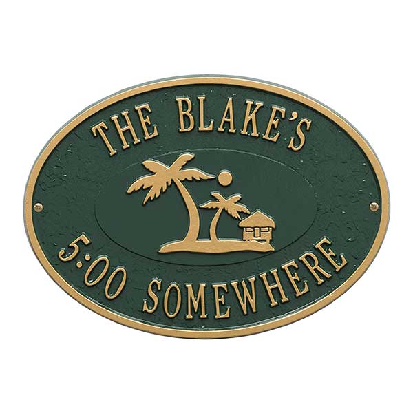 Island Time Personalized Outdoor Plaques - 20247D