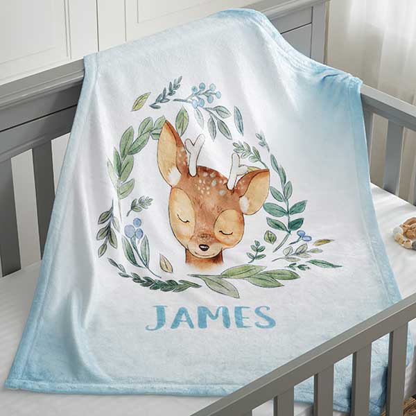 Woodland Baby Personalized Baby Blankets - 20256