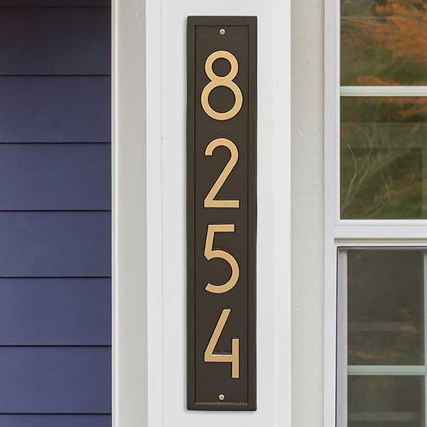 Personalized Address Plaque - Modern Vertical - 20262D