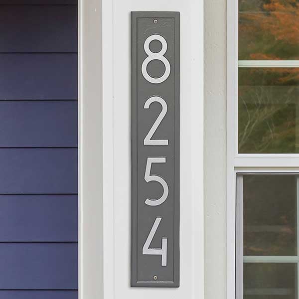 Personalized Address Plaque - Modern Vertical - 20262D