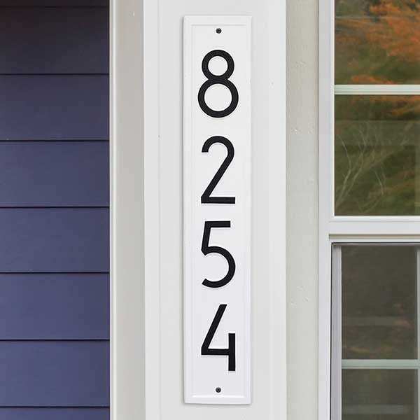 Personalized Address Plaque - Modern Vertical - 20262D