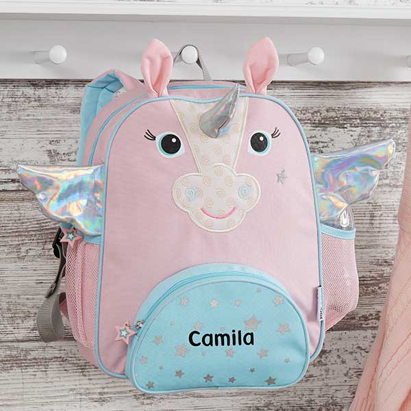 Any Name Kids Childrens Girls Back To School Bag Personalised Unicorn Backpack