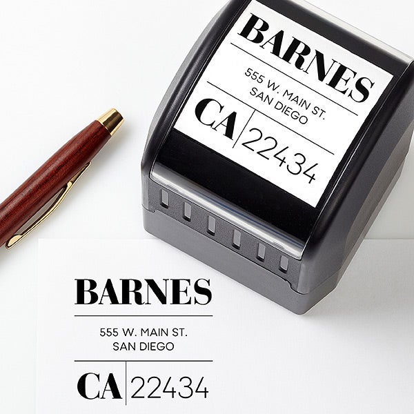 Personalized Address Stamp - Modern Square - 20294