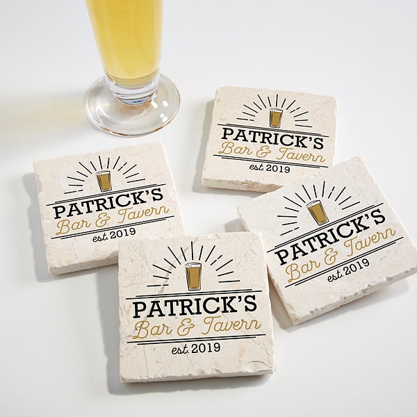 Personalized Stone Coasters Pub & Tavern