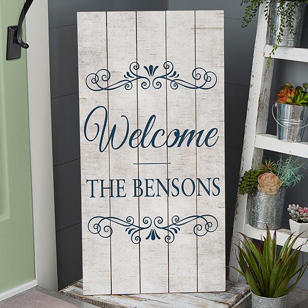 Personalized Welcome Wood Pallet Signs