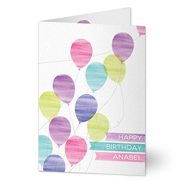 Personalized Birthday Card - Birthday Balloons - 20431