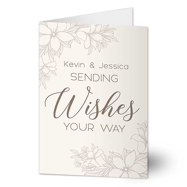  Personalized Greeting Card - Sweet Wedding Wishes 