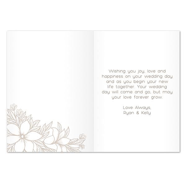 Personalized Greeting Card - Sweet Wedding Wishes 