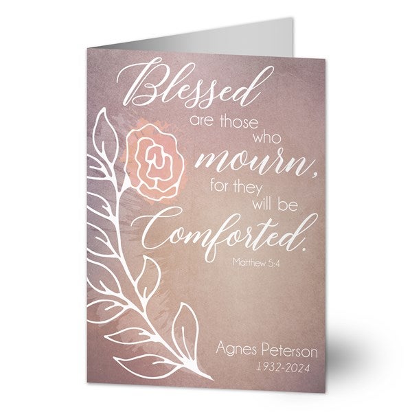 Personalized Sympathy Card - Blessed Are Those - 20445