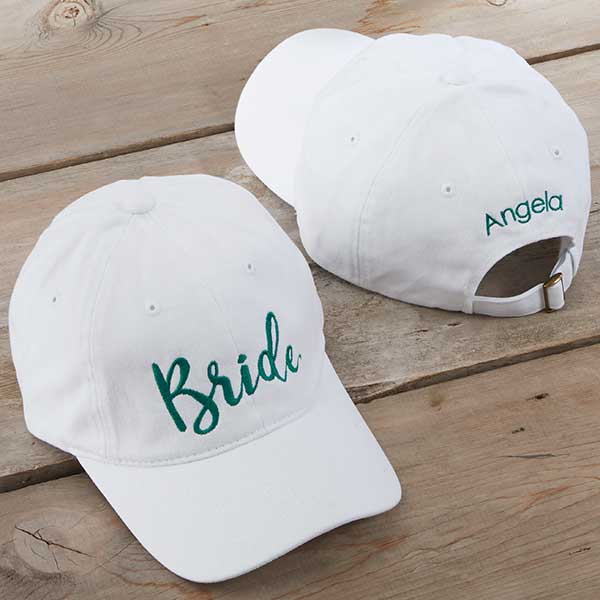 strategi Nautisk Overtræder Custom Embroidered Wedding Baseball Hat - White