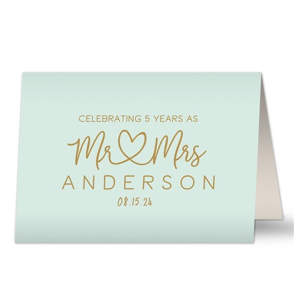 Personalized Anniverary Card - Simple Text - 20456