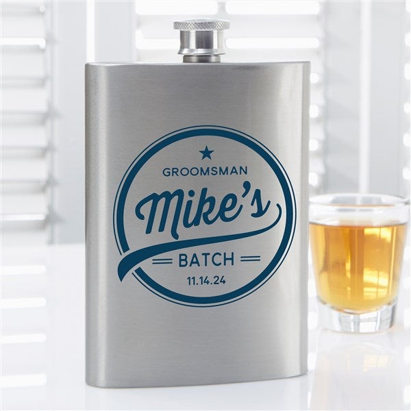 Groomsmen Brewing Co Personalized Flask - 20463