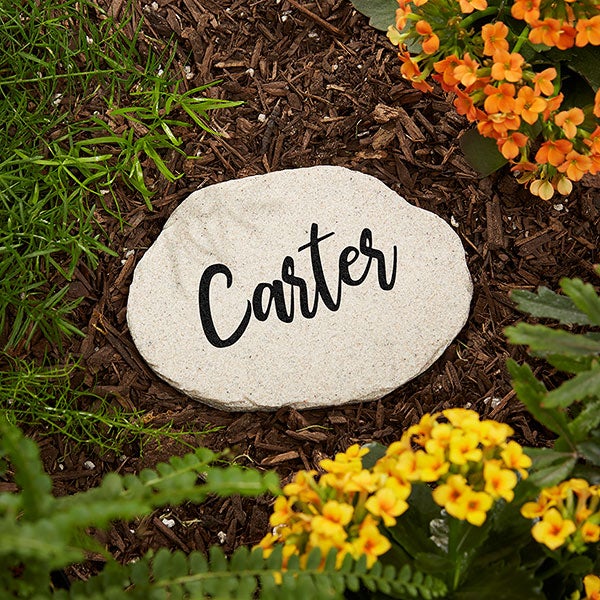 Our Mom Rocks Personalized Small Garden, Small Garden Stones With Words
