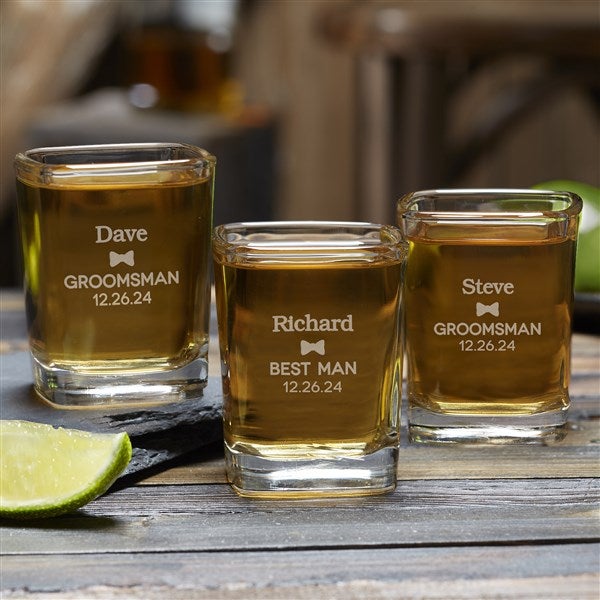 Personalized Bridal Party Shot Glasses - 20487