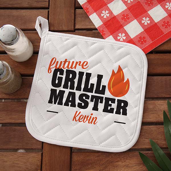 Personalized Father & Son Matching Grill Aprons & Potholders - 20488