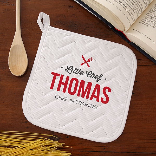 Personalized Matching Aprons & Potholders - Chef & Junior Chef - 20489