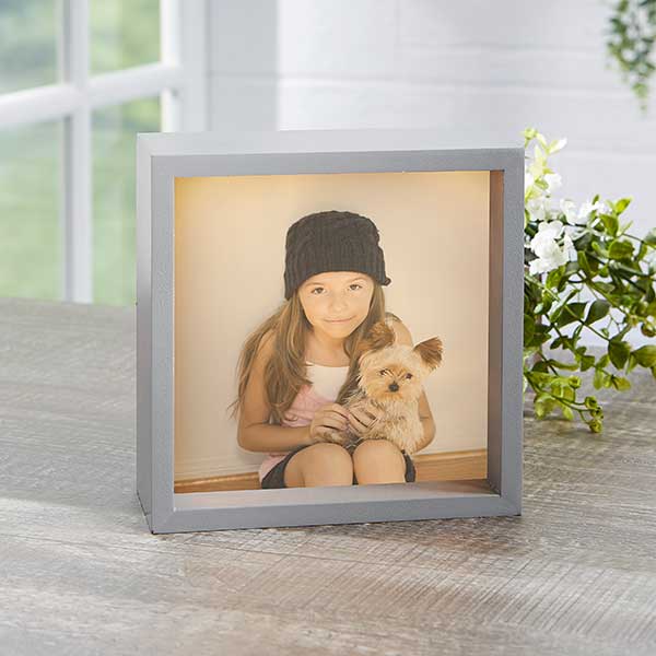 Personalized Pet Photo LED Light Shadow Box - 20534