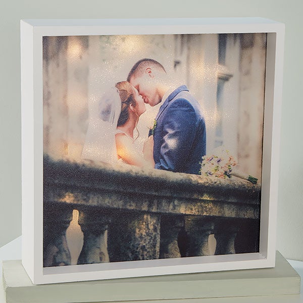 Personalized 10x10 Wedding Photo LED Shadow Box Wedding Gifts