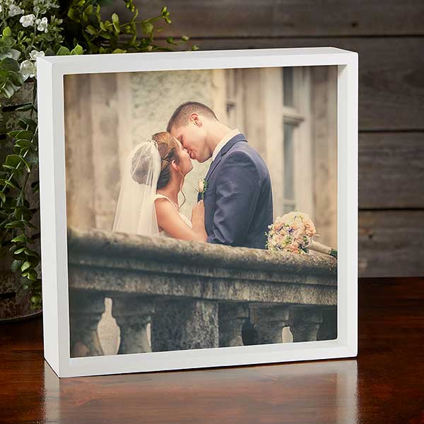 Personalized Wedding Photo LED Light Shadow Box - 20535