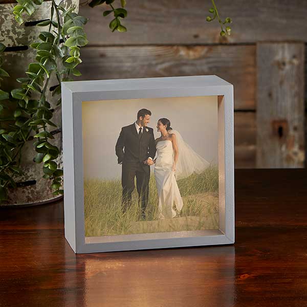 Personalised Photo & Message Shadow Frame Father of the Bride Wedding Gift 