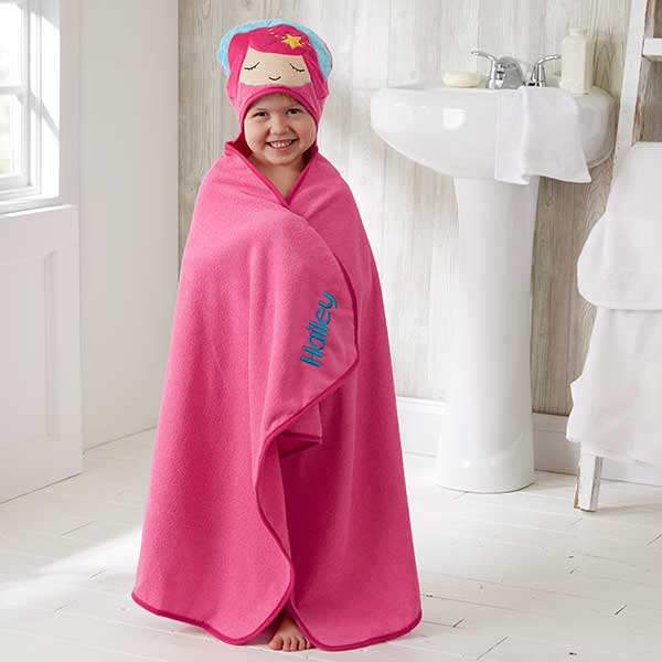 Personalized Mermaid Hooded Bath Towel