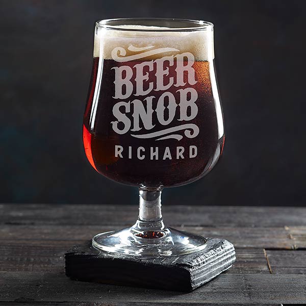 Beer Snob Personalized Belgium Craft Beer Glass