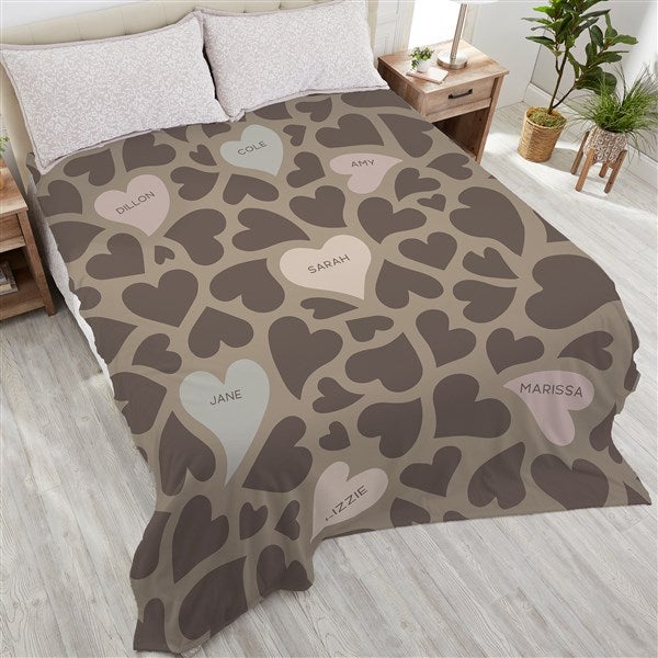 Personalized Blankets - Loving Hearts - 20545