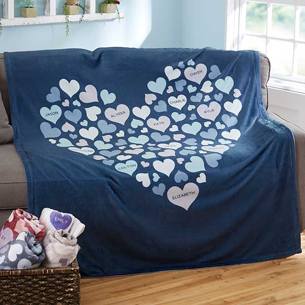 Personalized Blankets Heart Of Hearts