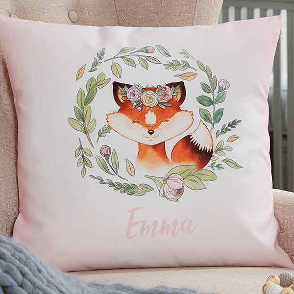 Woodland Floral Personalized Baby Pillows - 20567