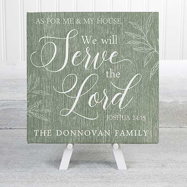 We Will Server The Lord Personalized Canvas Prints - 20591