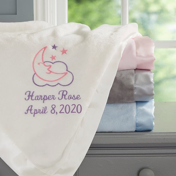 personalized baby girl blankets