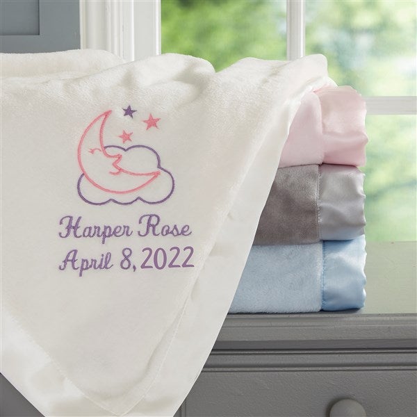 Embroidered Monogrammed Baby Blanket Extra Soft Boy or Girl 5 Colors to Choose 