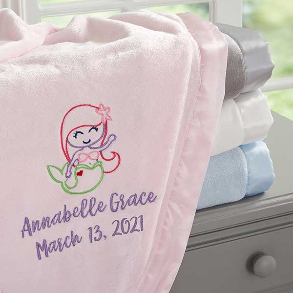 mermaid receiving blankets