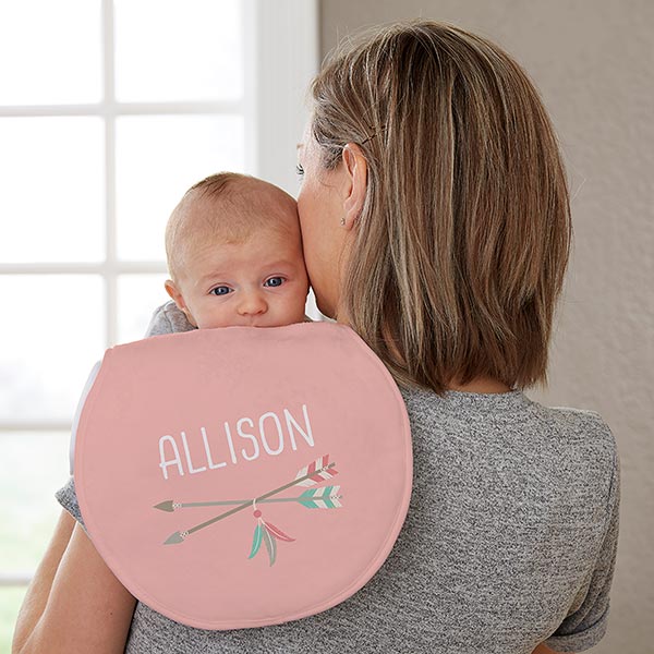Personalized Burp Cloths Boho Baby