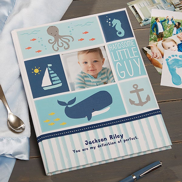 Personalized Baby Boy Memory Book - Under The Sea - 20629