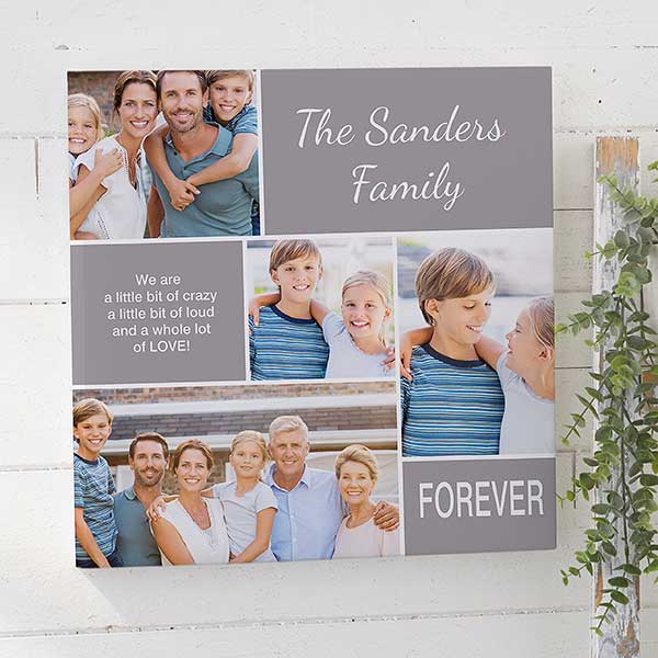 Verplaatsbaar ik betwijfel het Ontslag Family Love 8x8 Custom Photo Collage Canvas Print