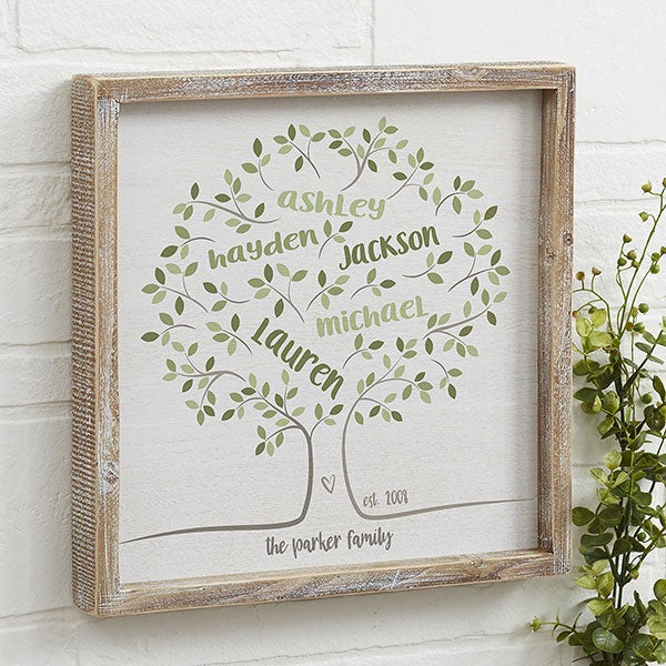 Family Tree Of Life Personalized Framed Wall Art - 20681