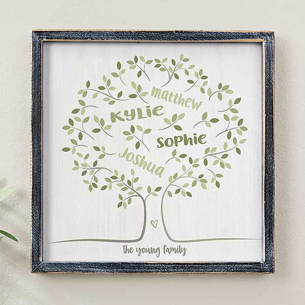 Family Tree Of Life Personalized Framed Wall Art - 20681