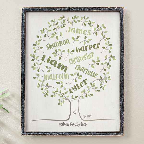 Family Tree Of Life Personalized Framed Wall Art - 20681