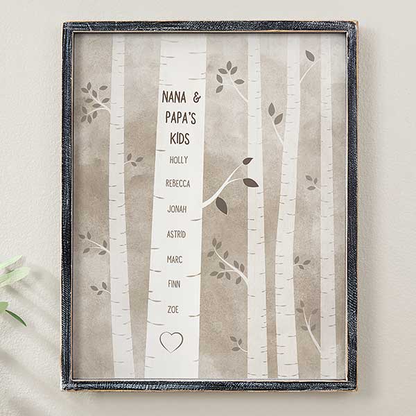 Family Birch Tree Personalized Family Wall Art - 20682