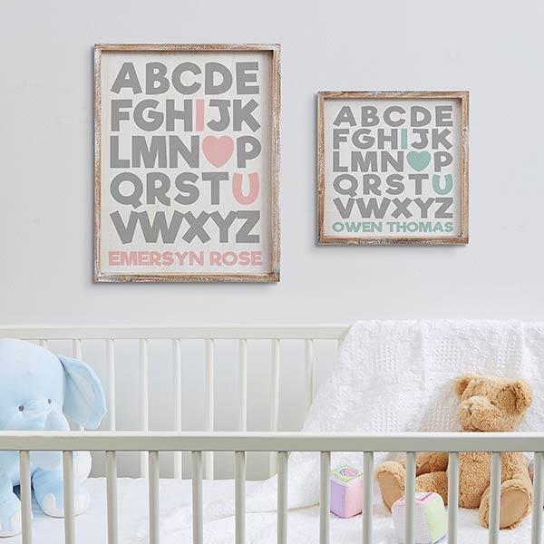 Baby Alphabet Secret Message Personalized Wall Art - 20684