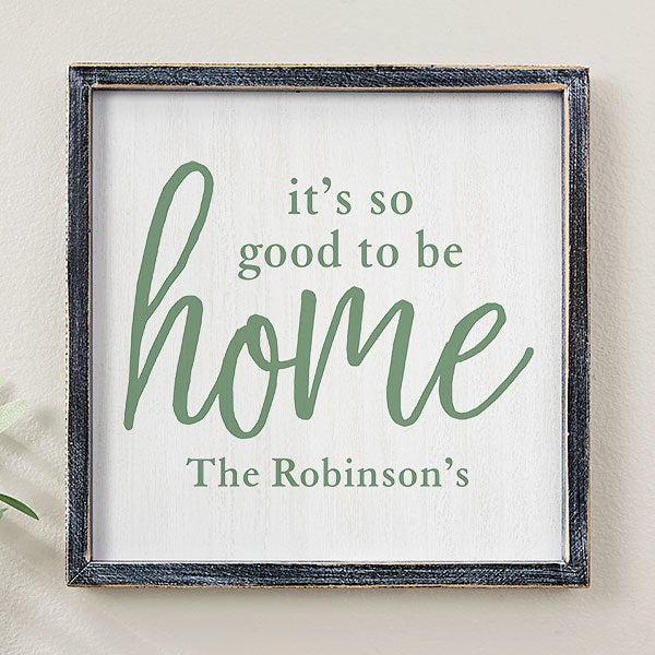 Good To Be Home Personalized Rustic Wall Art - 20686