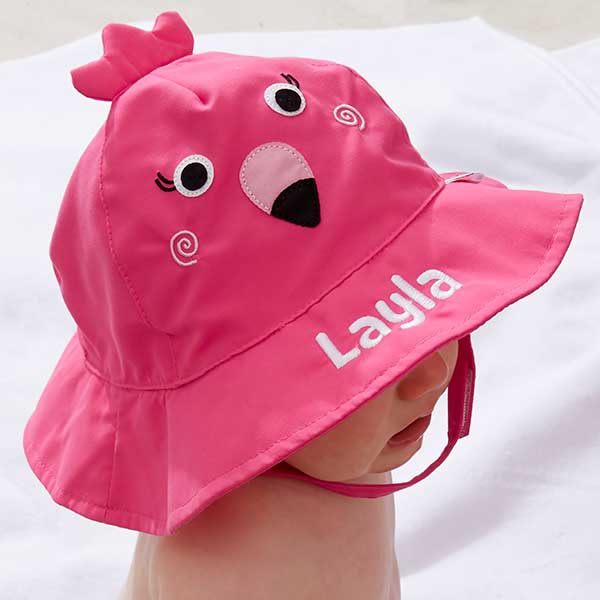 pink baby sun hat