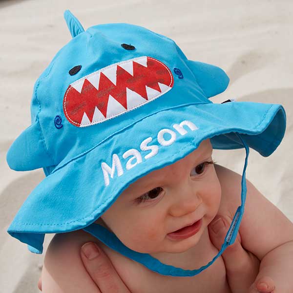 Shark Embroidered Sun Hat