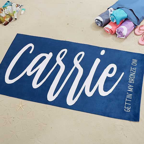 Sparkling Name Personalized 30x60 Bath Towel